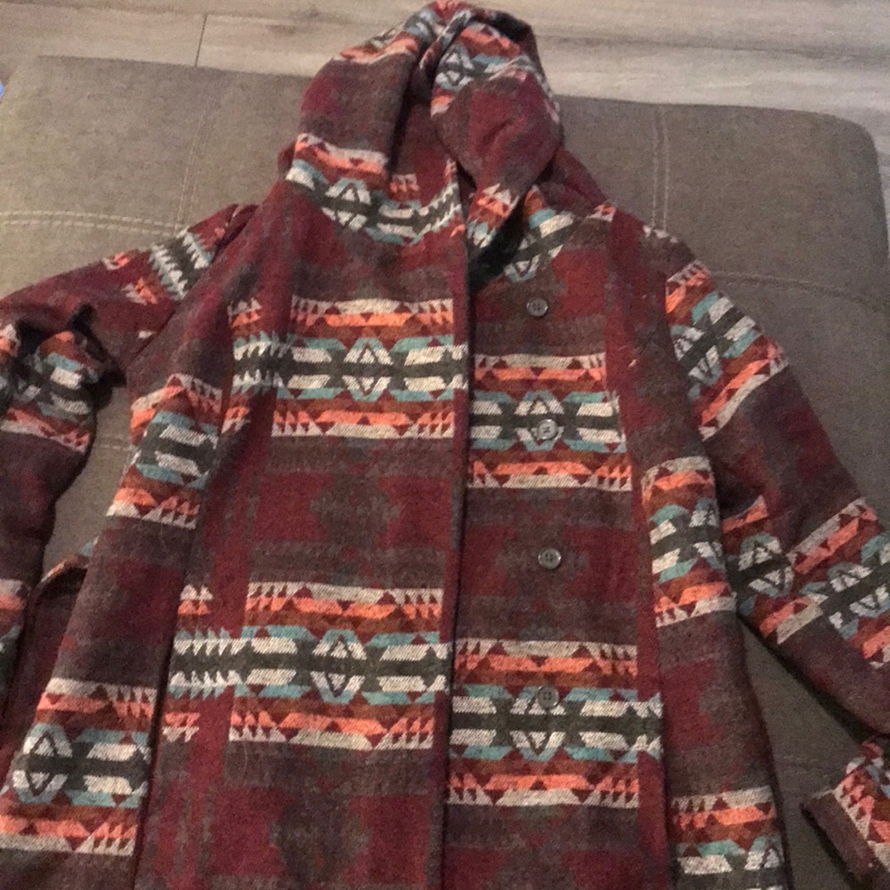 Tribal Print Winter Coat